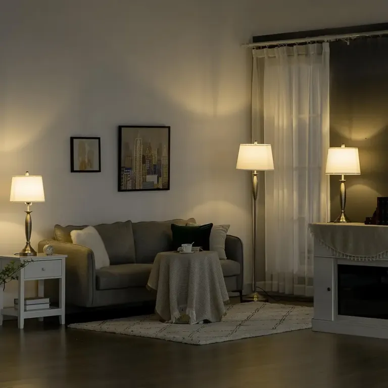 Lamp-Set 3 Delar med 1 Golvlampa och 2 Bordslampor, Svart
