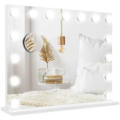 LED-Sminkspegel 3 Ljuslägen Dimbar 58 x 48 cm, Vit