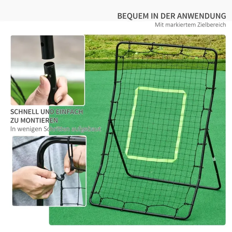 Fotbollsrebounder Rebound-Vägg i Stål Baseball Metallram