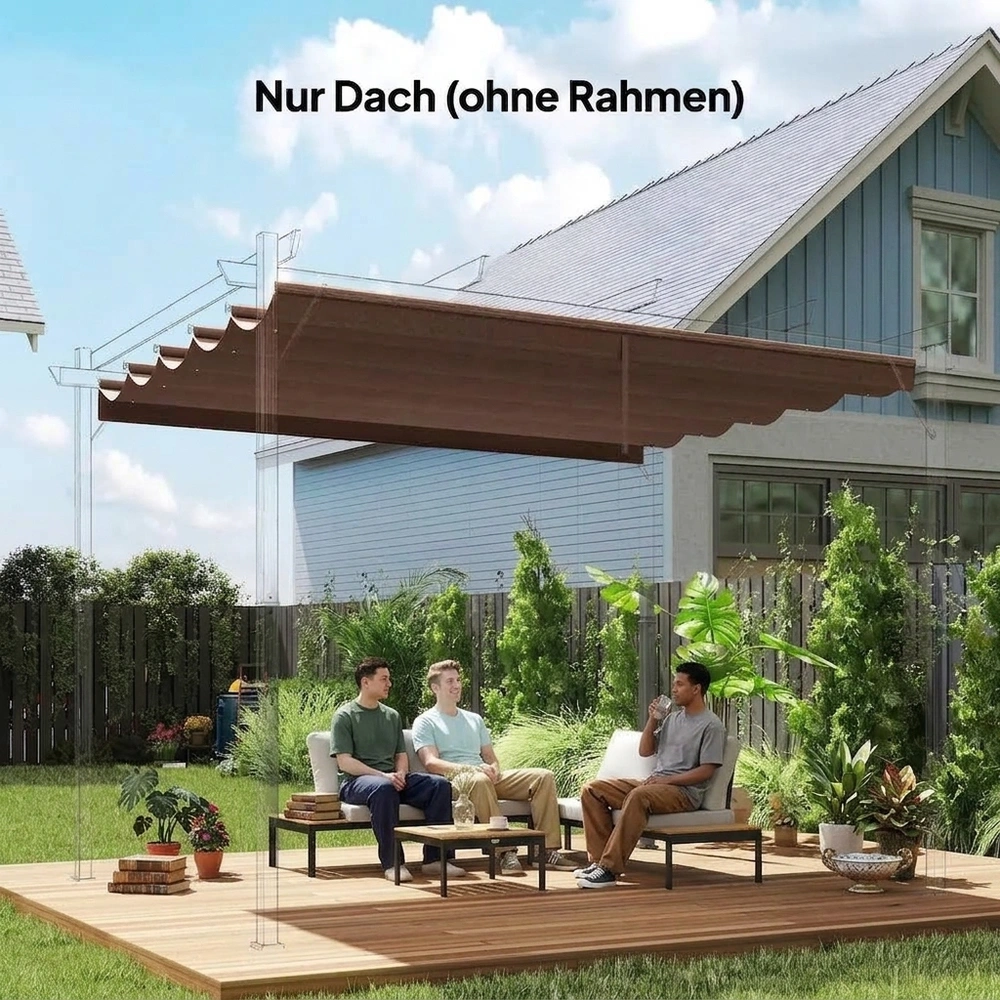 Reservtak till Pergola med Dräneringshål 3 x 3 M