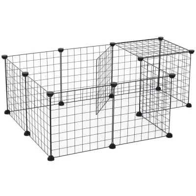 Liten Smådjursbur Metall Flexibel Utehage 106 x 73 x 36 cm