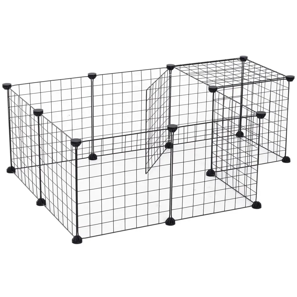 Liten Smådjursbur Metall Flexibel Utehage 106 x 73 x 36 Cm
