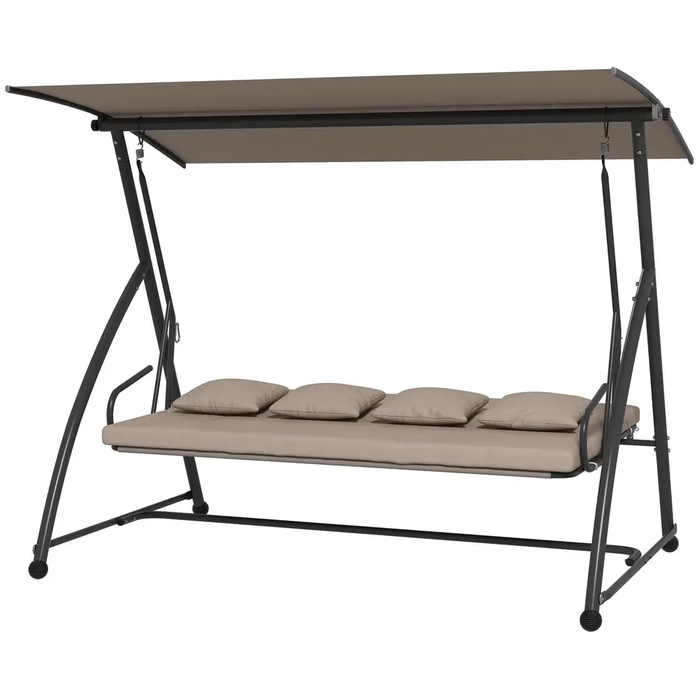 Hammock Trädgårdsgunga 3-Sits 2-i-1 170 x 110 x 153 Cm