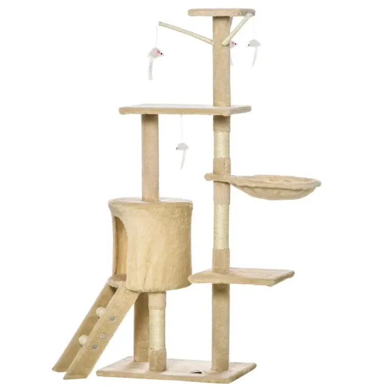 Klösträd i Flera Plan med Klöspelare och Trappa 134 cm