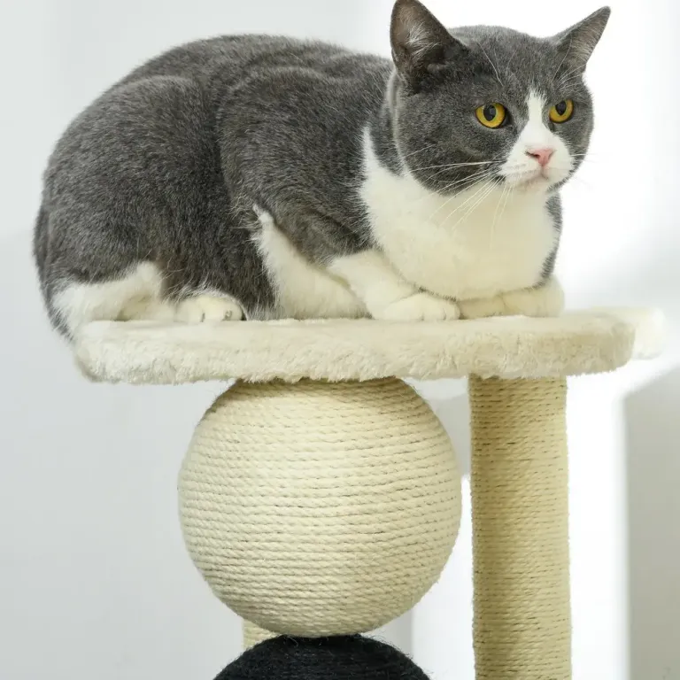 Klösträd för Katter med Koja och Sisalpelare 15 cm