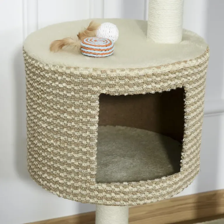 Klösträd för Katter med Koja och Sisalpelare 61 x 41 x 96 cm