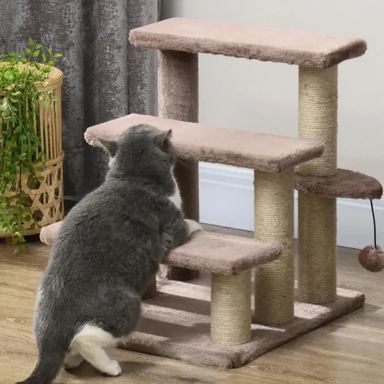 Klösträd för Katter med Koja och Sisalpelare Katttrappa Boll Steg