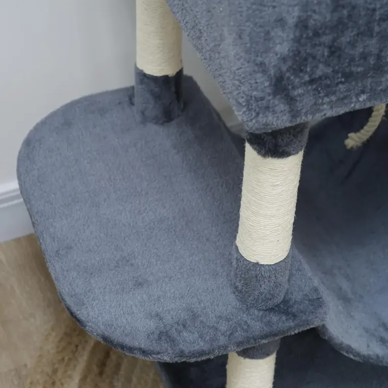 Klösträd med Grotta 2 Lekbollar Sisalstolpar 206 cm Stort Hängmattor