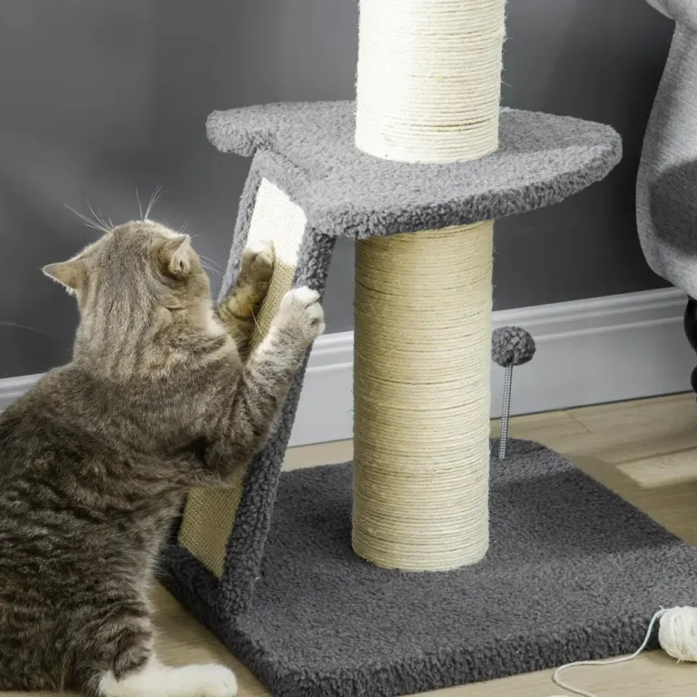 Klösträd med Sisal Plattform & Hängande Lekboll, 92 cm