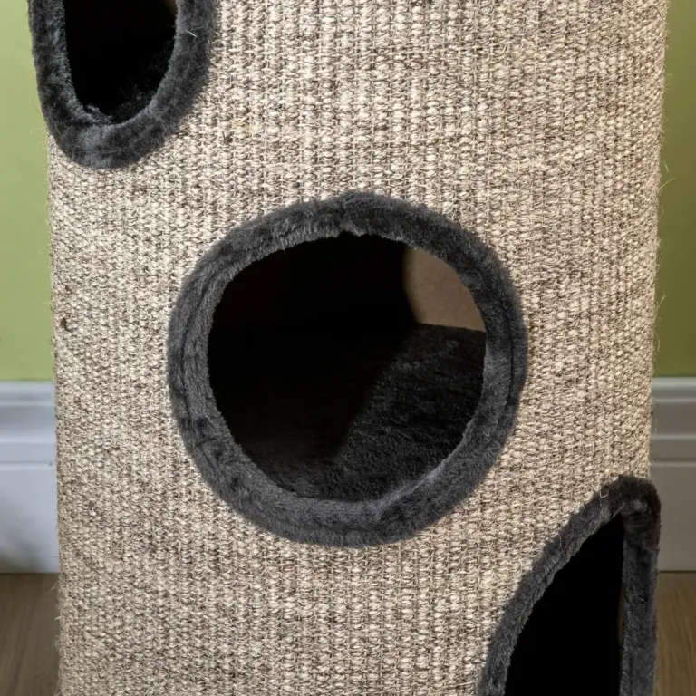 Klöstunna 3 Våningar Kompakt Klösmöbel Katt Torn Sisalrep