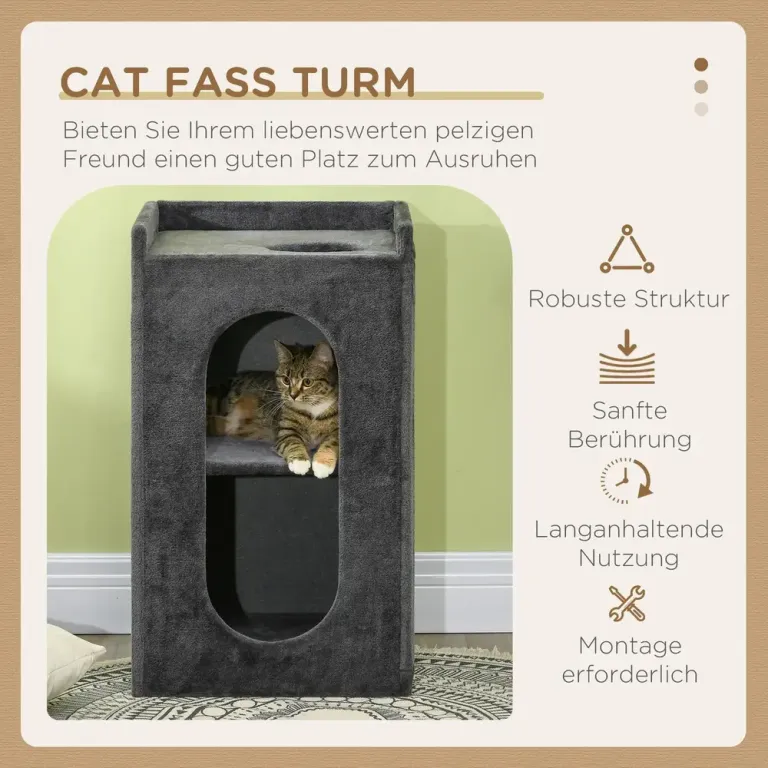 Klöstunna med Två Kattgrottor och Liggplats, Grå