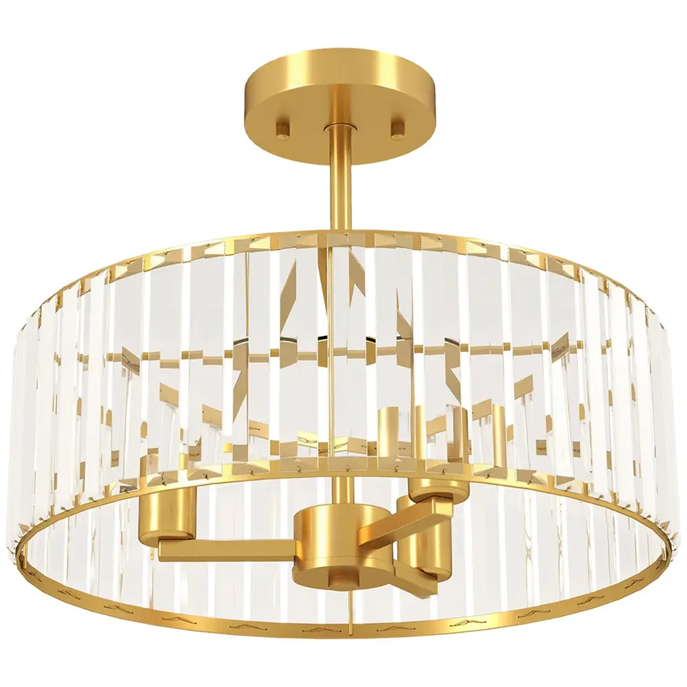Taklampa med Ljuskronadesign Kristallskärm 3 Lampor i