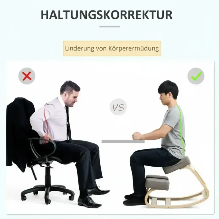 Knästol Ergonomisk Sittpall för Sund Sittställning Björkträ