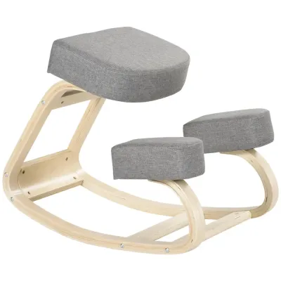 Knästol Ergonomisk Sittpall för Sund Sittställning Björkträ