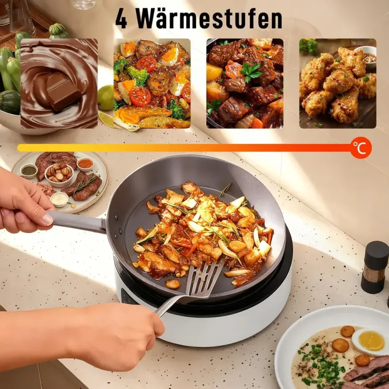 Kokplatta Keramisk Dubbel Vit Glas och Metall Keramikhäll Grill