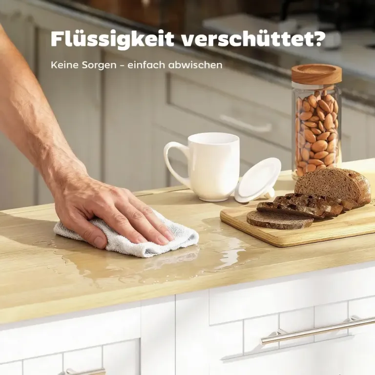 Köksö på Hjul Vit MDF och Trä Serveringsvagn med Utfällbar Utdragbar