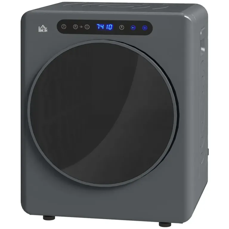 Kompakt Torktumlare 6 Program 40-60°c 3 kg Kapacitet, Grå Display