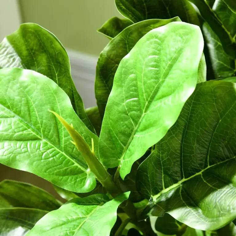Konstgjord Ficus 90 Realistiska Blad 110 cm, Grön Fikusväxt Kruka