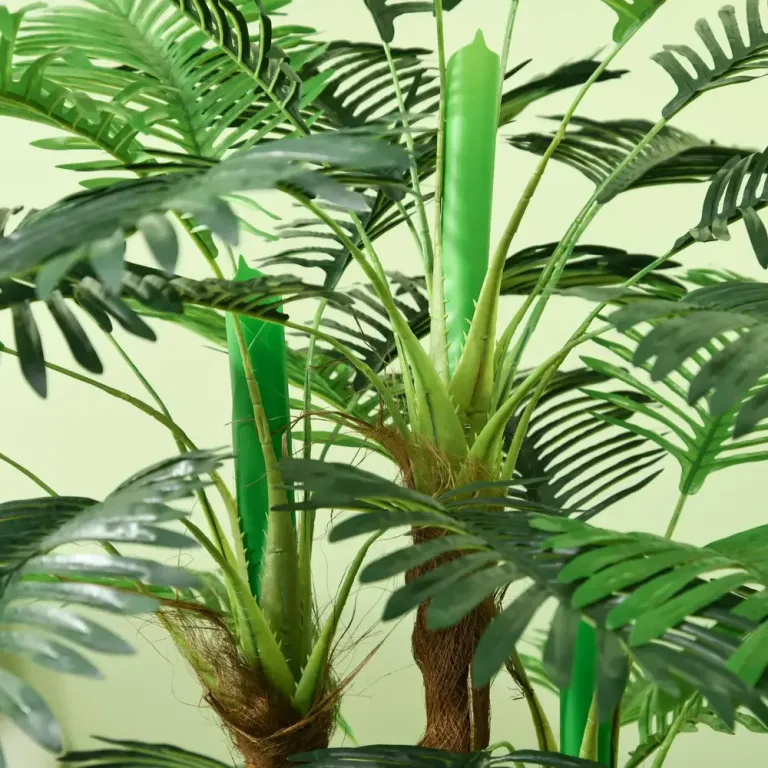 Konstgjord Palm Realistiska Grenar Dekorativ Växt 1 m Plast Kruka