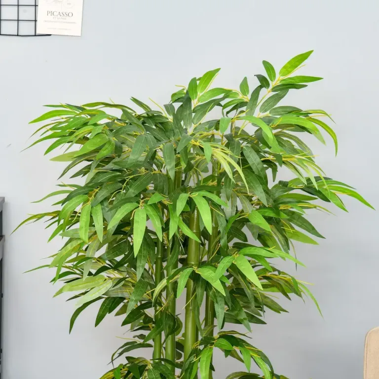 Konstgjord Växt Bambu Konstträd i Kruka Grön 140 cm Konstväxt