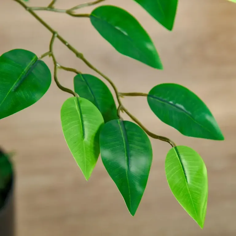Konstgjord Växt Ficus Konstträd i Kruka Grön 135 cm Ficusväxt Plast