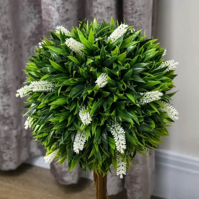 Konstgjord Växt Lavendel Set 2 Krukväxter Lila 60 cm, Vit Konstväxt
