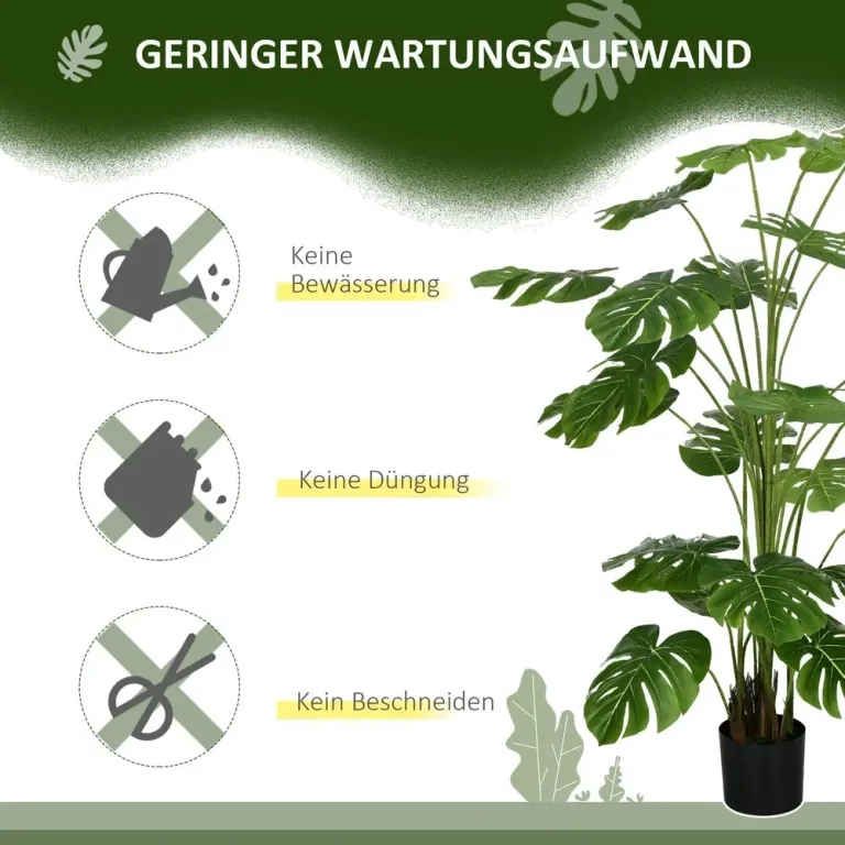 Konstgjord Växt Monstera Grön av Plast Konstträd 180 cm Konstväxt