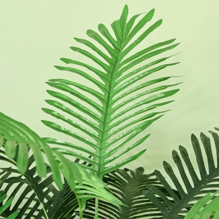 Konstgjord Växt Palm Grön av Plast Konstträd 36 160 cm Realistiska
