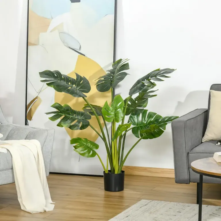 Konstgjorda Monstera Växter i Kruka 110 cm Konstväxt