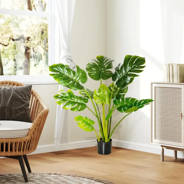 Konstgjorda Monstera Växter i Kruka 110 cm Konstväxt
