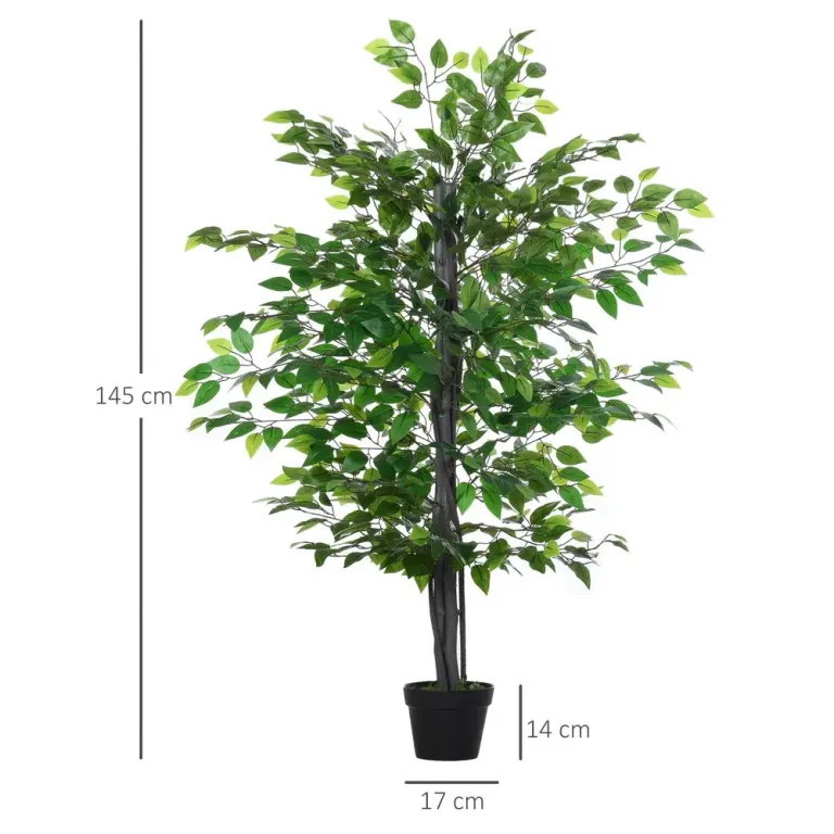 Konstgjort Banyan-Träd Naturtrogen Konstväxt Banyanträd Kruka