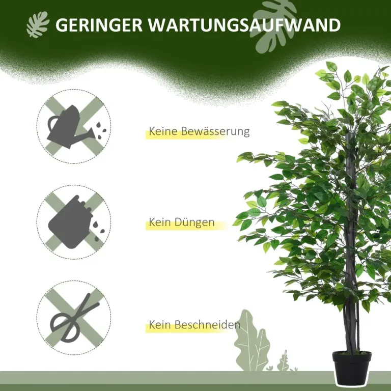 Konstgjort Banyan-Träd Naturtrogen Konstväxt Banyanträd Kruka
