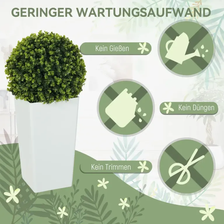Konstväxt Eukalyptus 2-Pack Grön Plast Konstgjord 65 cm Konstgjorda