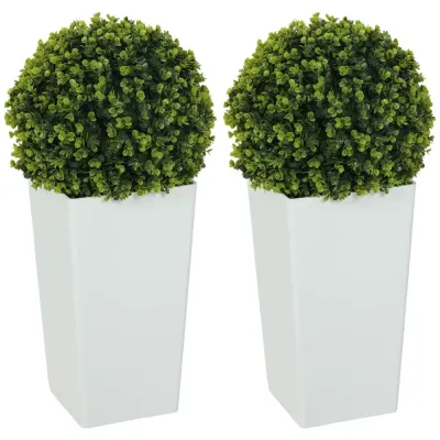 Konstväxt Eukalyptus 2-Pack Grön Plast Konstgjord 65 cm Konstgjorda