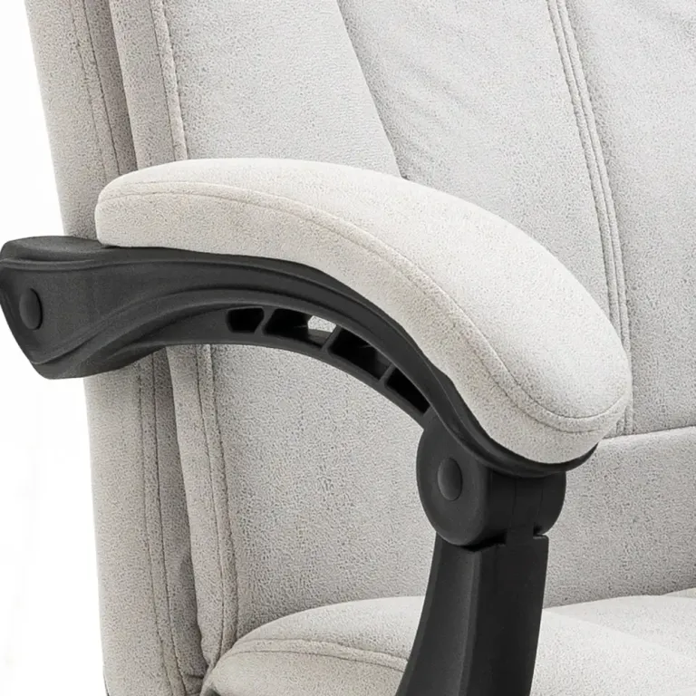 Kontorsstol med Massage & Fotstöd Ljusgrå Punkts Vibrationsmassage