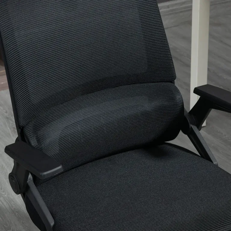 Kontorsstol Datorstol Svart av Mesh och Metall Ergonomisk Fällbara