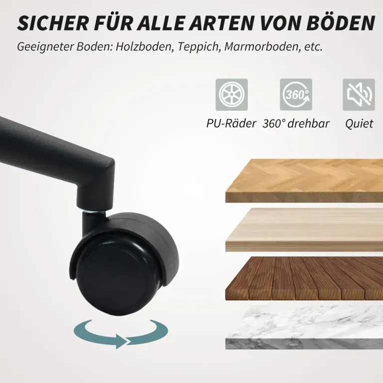 Kontorsstol Ergonomisk Beige Tyg för Skrivbord Kontorsfåtölj Teddy