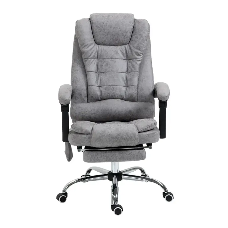 Kontorsstol med Massagefunktion Ergonomisk Skrivbordsstol Fotstöd