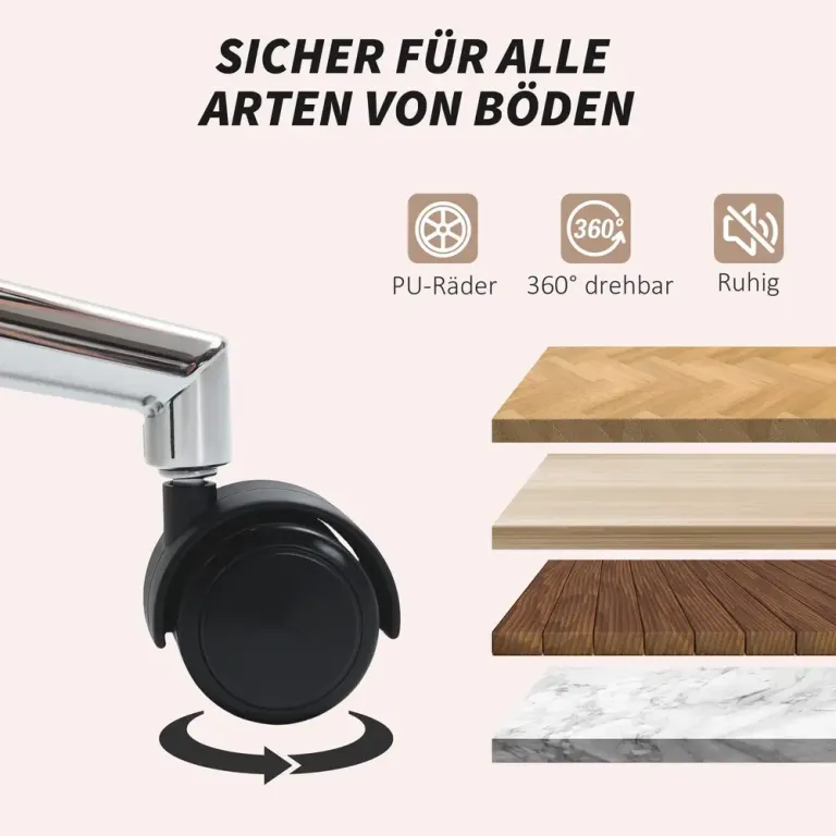 Kontorsstol med Lutningsfunktion Vridbar Ergonomisk Teddy Fleece