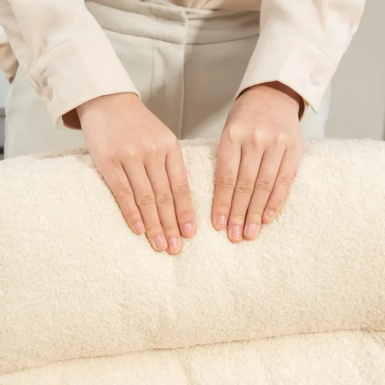 Kontorsstol med Lutningsfunktion Vridbar Ergonomisk Teddy Fleece