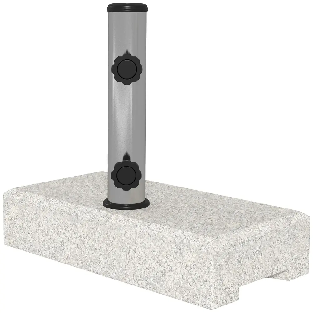 Parasollställ Paraplyfot Grå av Granit 45 x 22,5 x 40 Cm