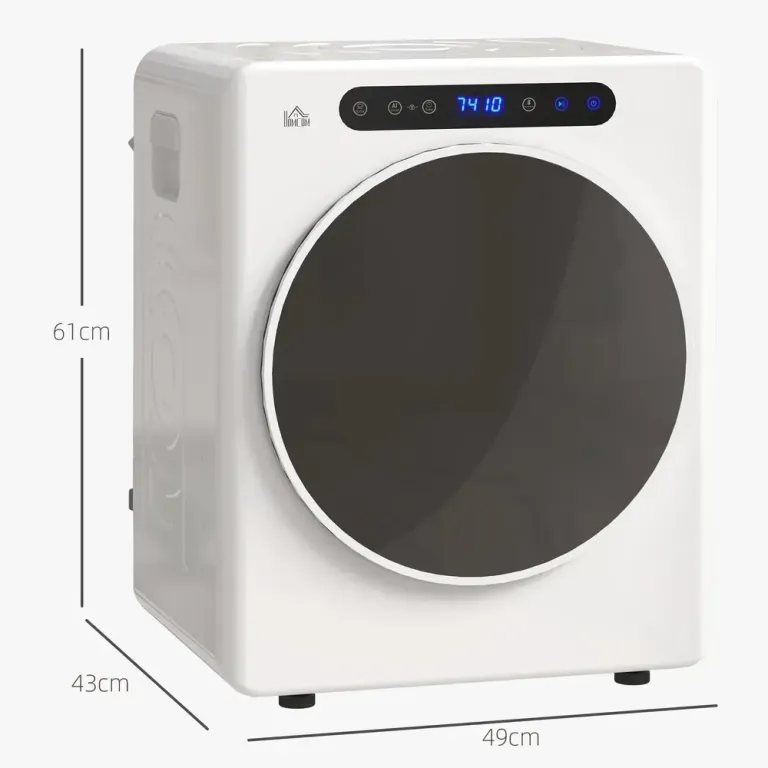 Kompakt Torktumlare 6 Program 40-60°c 3 kg Kapacitet, Vit Display