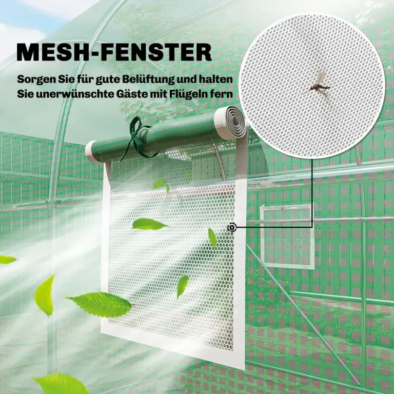 Växthus Tunnel Grön Pe-plast och Stål Folieväxthus