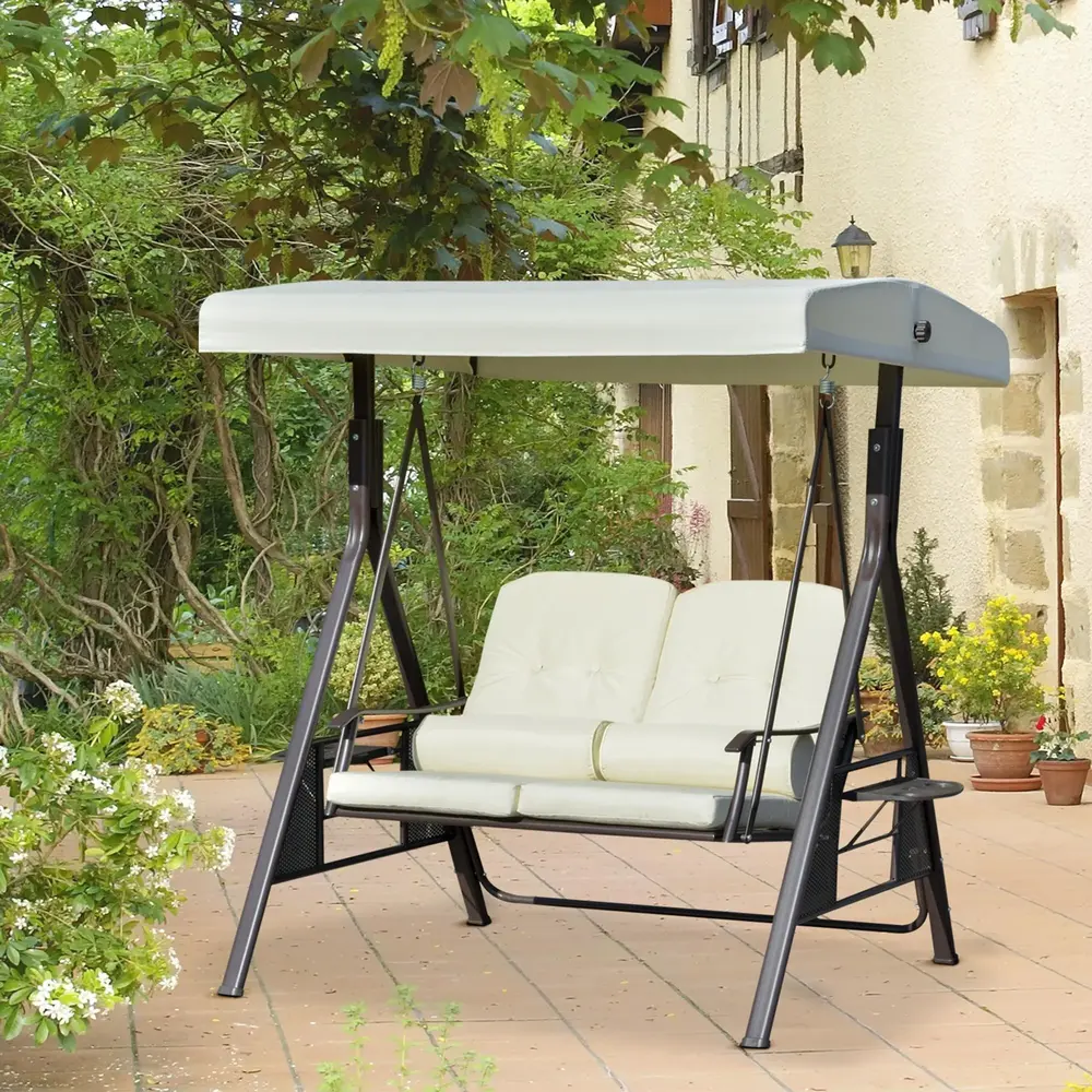 2-Sitsig Hammock med Soltak 162 x 118 x 173 Cm