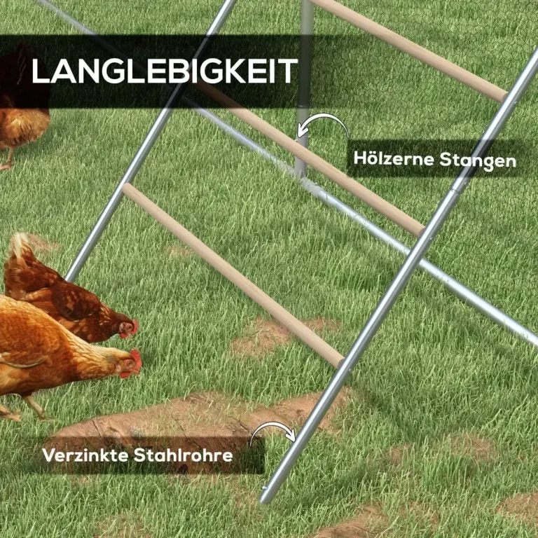 Kycklingstege 4 Sittpinnar för 4–6 Kycklingar Stål Lekstege Höns