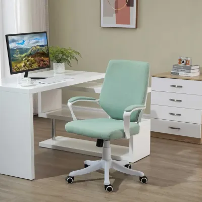 Ergonomisk Kontorsstol i Grönt Tyg 62 x 69 x 92-100 cm