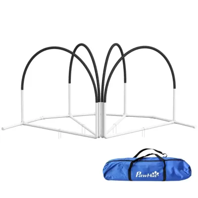 Agility Träningsset Hundsport Svart av Plast och Polyester