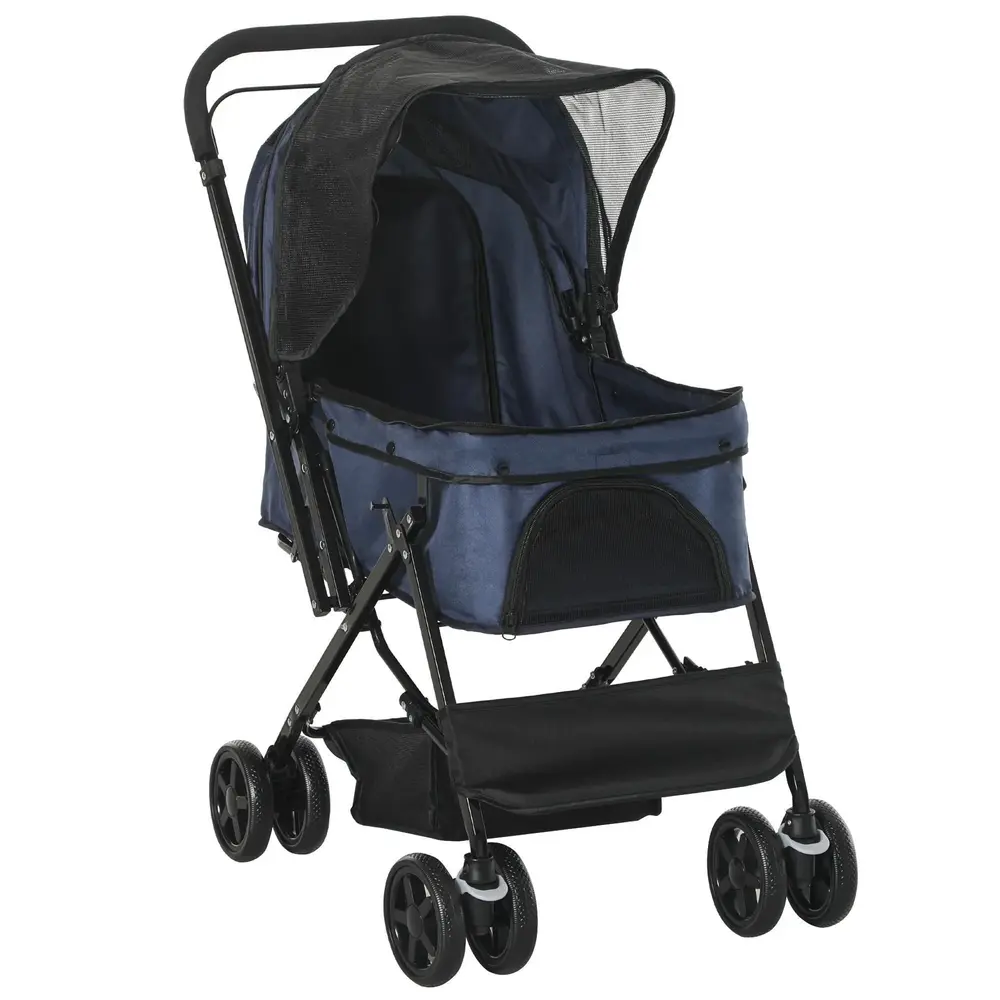 Djurvagn Kattvagn Blå av Oxford Tyg 76,5 x 52 x 95 Cm