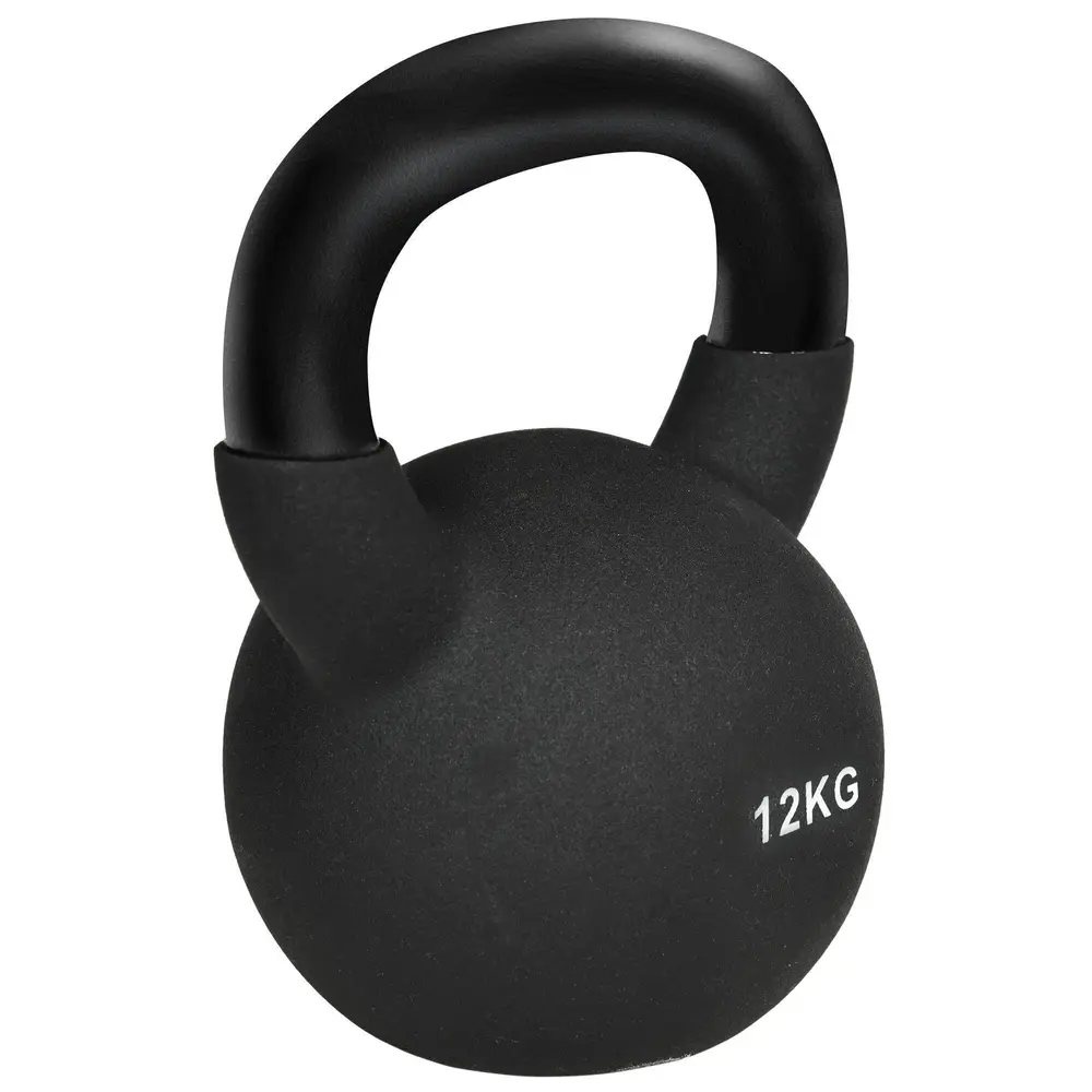 Kettlebell i Gjutjärn 12 Kg Ergonomisk Träningsvikt