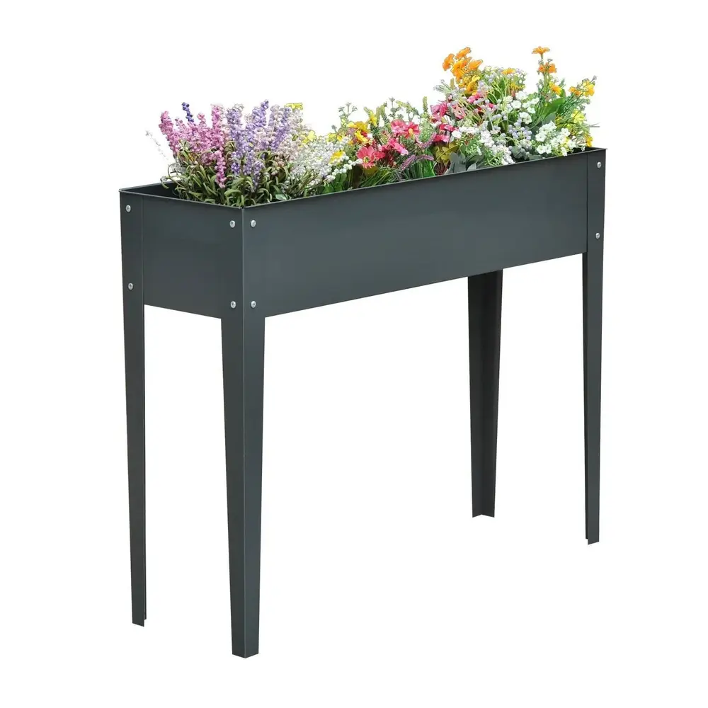 Planteringslåda Högbädd Örtbädd med Fötter 100 x 30 x 80 cm